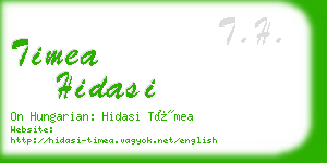 timea hidasi business card